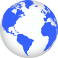 Globe with world map